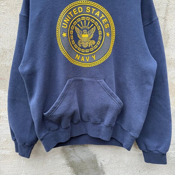90's USN Vintage Navy Crest Hoodie - Picture 5 of 5